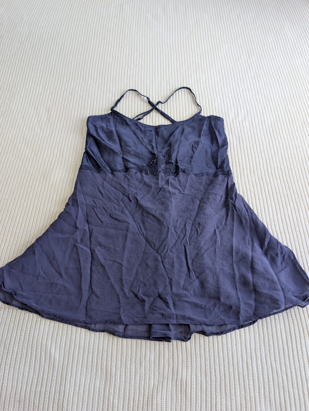 Victoria's secret 90s y2k chemise Cami tank top flowy silk chiffon sheer